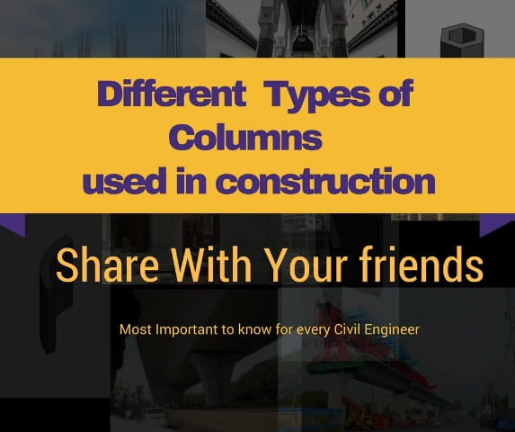 Different Types of Columns used in construction