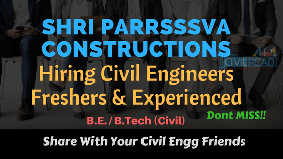 SHRI PARRSSSVA GROUP OF COMPANIES OPENINGS FOR CIVIL ENGINEERS