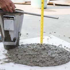 Slump test procedure