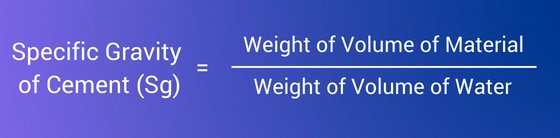 Specific Gravity of Cement