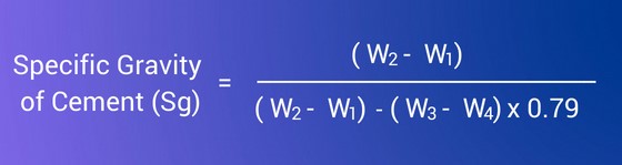 Specific Gravity of Cement formula 2