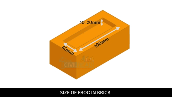 SIZE OF FROG IN BRICK