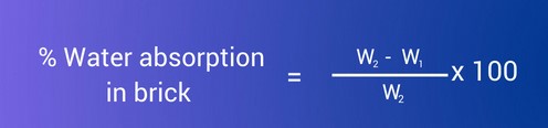 water absorption of brick formula