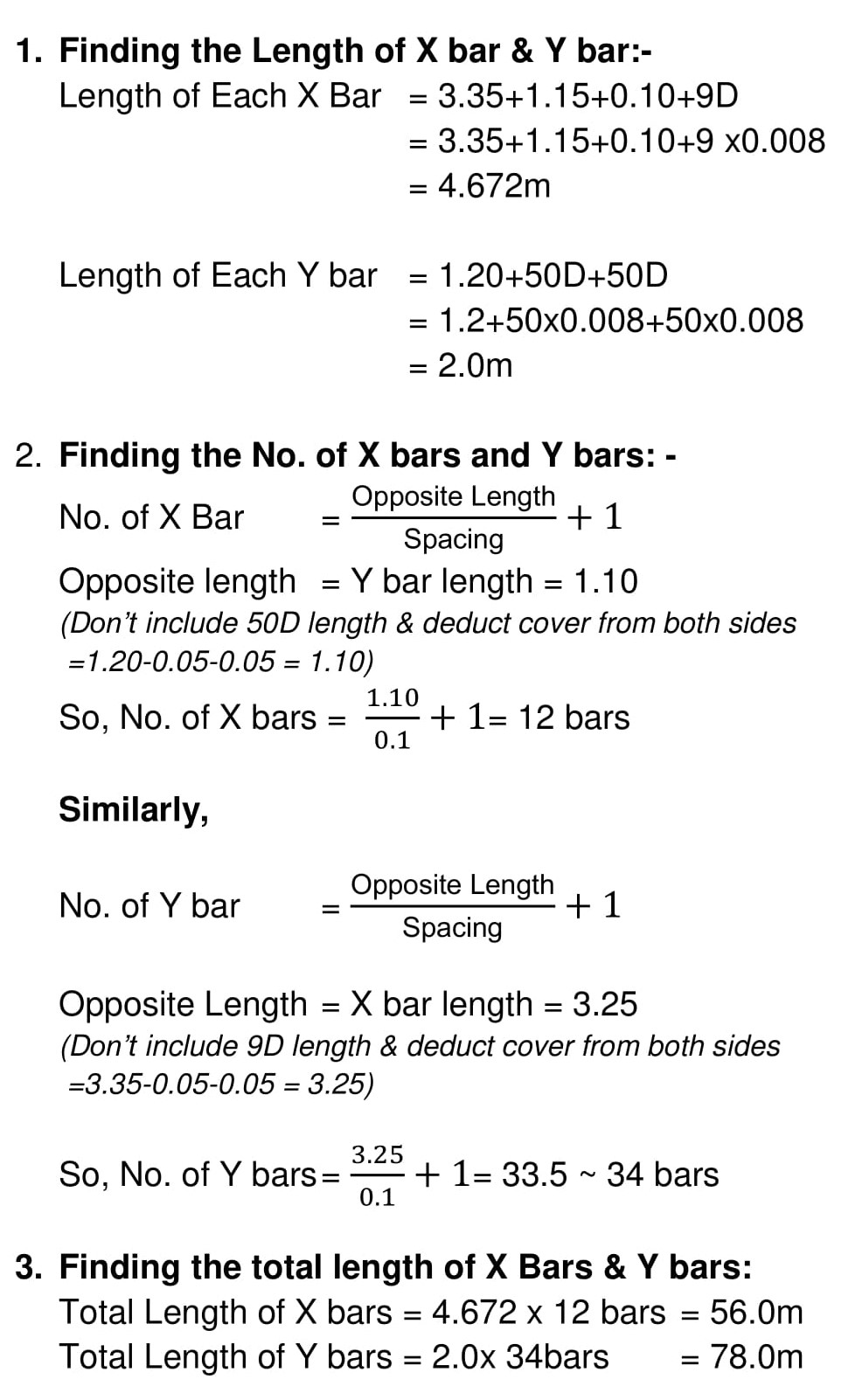 Waist slab calculation