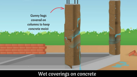 Wet coverings on concrete