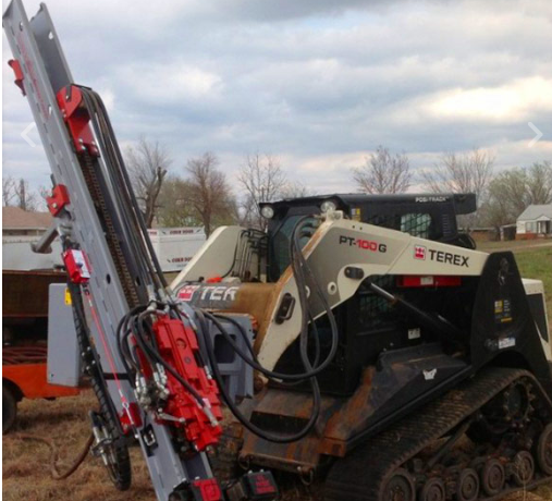 Skid steer drill excavator