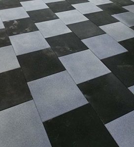 rubber tiles as a building material